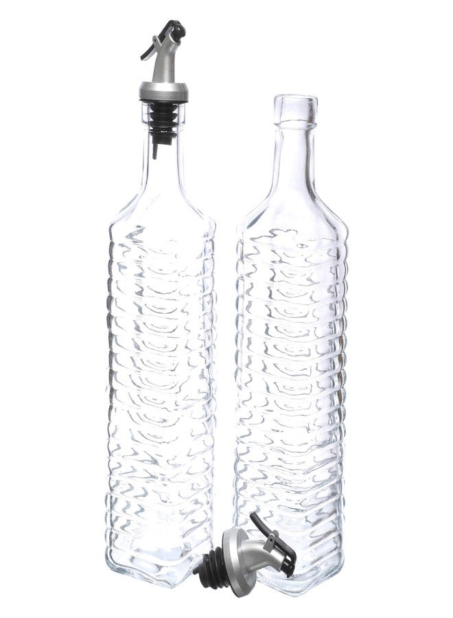 SIMPARTE Oil Bottle - Oil Dispenser Set for Kitchen Olive Oil, Refined, Multipurpose Container, Kitchen Storage (Transparent, 500 ml, Set of 2) - Image 4